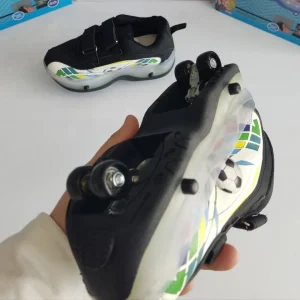 کفش اسکیتی چراغدار چرخ تاشو وارداتی⛸